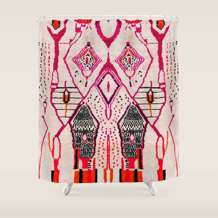 Heritage Oriental Moroccan Carpet Design Shower Curtain Gallery Image 1