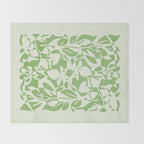 Floral Pattern: Forest Green Edition Throw Blanket Gallery Image 2