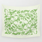 Floral Pattern: Forest Green Edition Wall Tapestry Gallery Image 4