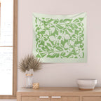 Floral Pattern: Forest Green Edition Wall Tapestry Gallery Image 2