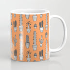 Retro hand drawn cactus plant pattern Coffee Mug Gallery Image 1