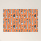 Retro hand drawn cactus plant pattern Welcome Mat Gallery Image 1