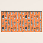 Retro hand drawn cactus plant pattern Desk Mat Gallery Image 3