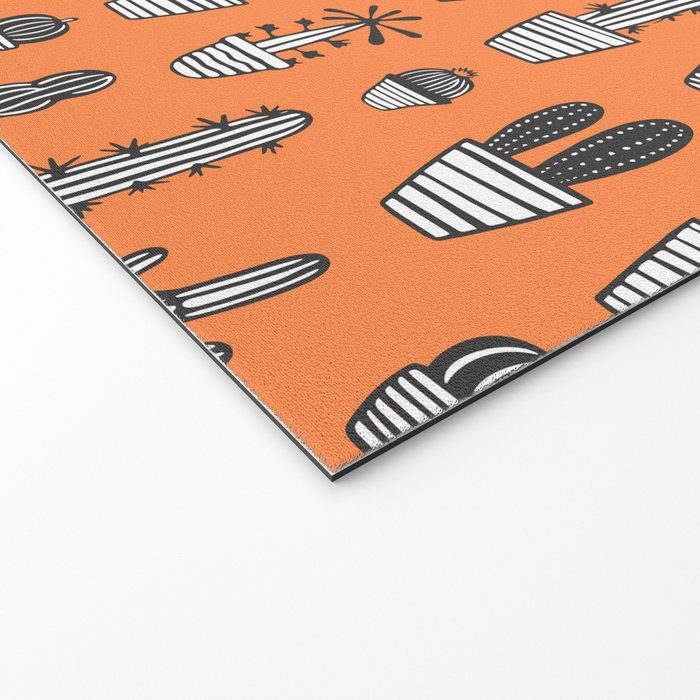 Retro hand drawn cactus plant pattern Welcome Mat Gallery Image 2