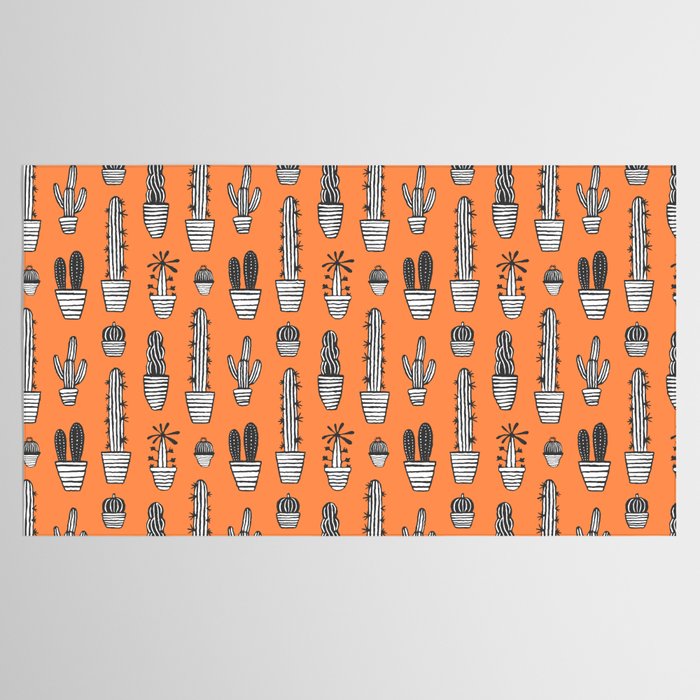 Retro hand drawn cactus plant pattern Tablecloth Gallery Image 2