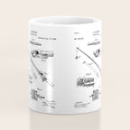 Fishing Rod Patent - Fishing Art - Black Chalkboard Coffee Mug Gallery Image 4