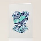 Owls - Turquoise & Navy Stationery Card Gallery Image 2