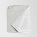 Owls - Turquoise & Navy Throw Blanket Gallery Image 3