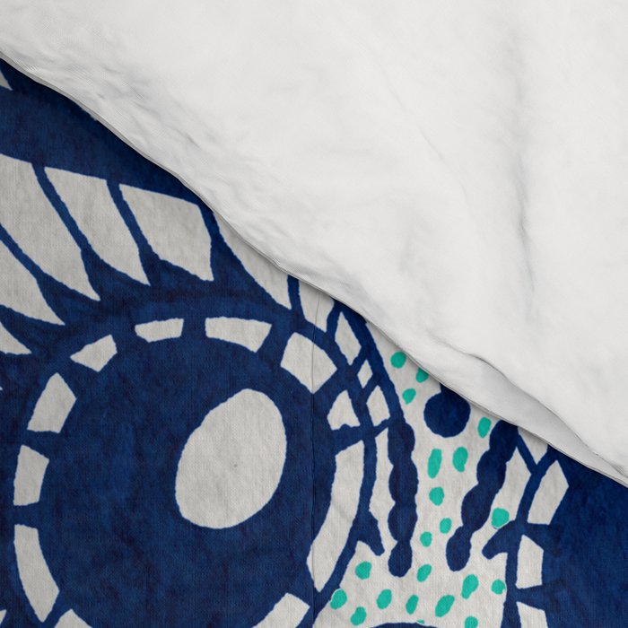Owls - Turquoise & Navy Comforter Gallery Image 4