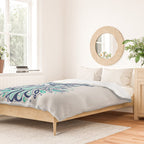 Owls - Turquoise & Navy Duvet Cover Gallery Image 2