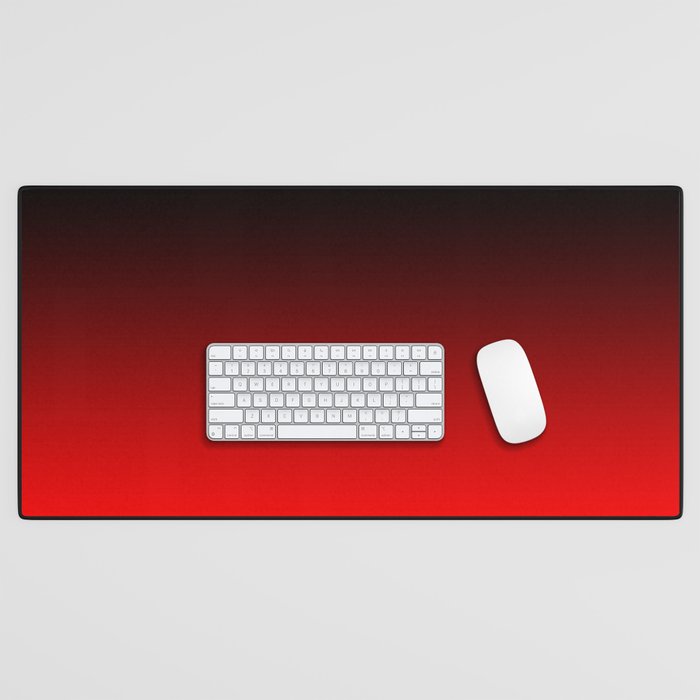 Black Red Neon Nights Ombre Desk Mat Gallery Image 1
