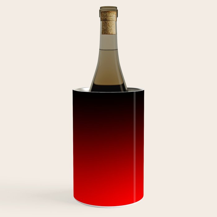 Black Red Neon Nights Ombre Wine Chiller Gallery Image 1