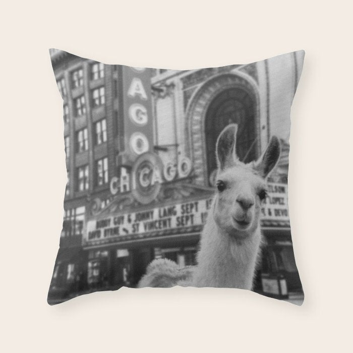 Chicago Llama Throw Pillow Gallery Image 6