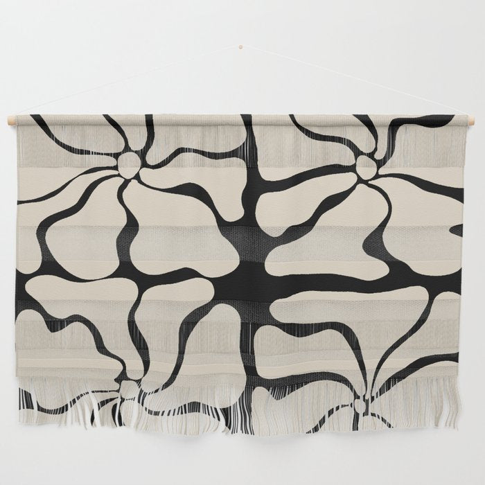Monochrome Petal Mosaic Pattern Wall Hanging Gallery Image 1