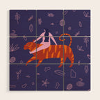 Night safari poster Wood Wall Art Gallery Image 1