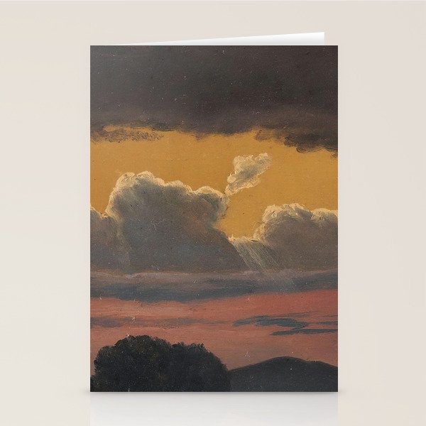 "Cloud Study over Landscape" by Knud Baade, 1838 Stationery Card Gallery Image 1