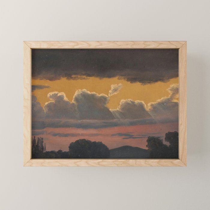 "Cloud Study over Landscape" by Knud Baade, 1838 Mini Art Print Gallery Image 1