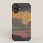 "Cloud Study over Landscape" by Knud Baade, 1838 iPhone Case Gallery Image 1