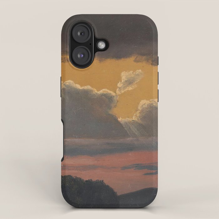 "Cloud Study over Landscape" by Knud Baade, 1838 iPhone Case Gallery Image 1