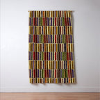 Whimsigothic Dark Academia Vintage Ornate Antique Books on Bookshelves Window Curtain Gallery Image 3