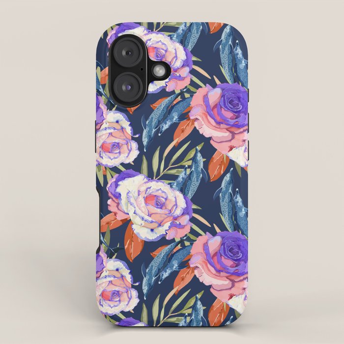 Dark landscape dolphins in the roses iPhone Case Gallery Image 1