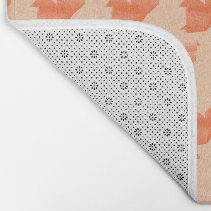 Allergic to Nuts - Origami Orange Squirrel Bath Mat Gallery Image 2