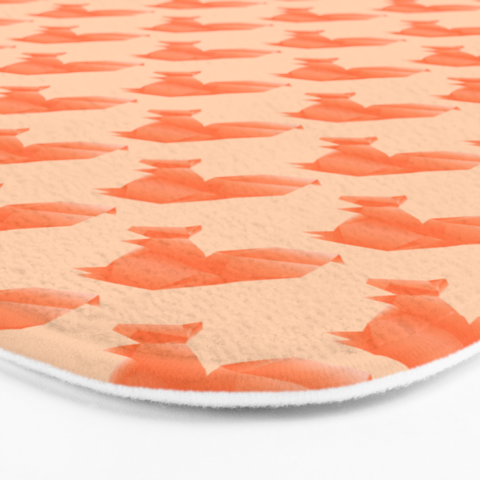 Allergic to Nuts - Origami Orange Squirrel Bath Mat Gallery Image 3