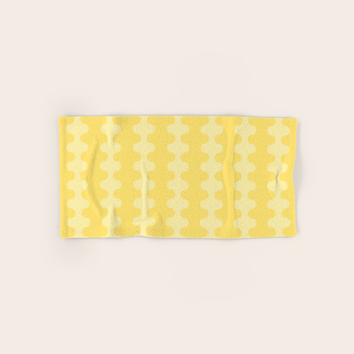 Wavy Stripes Butter Yellow Ogee A-Go-Go Pop Pattern Bath Towel Gallery Image 1