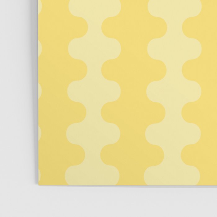 Wavy Stripes Butter Yellow Ogee A-Go-Go Pop Pattern Poster Gallery Image 3