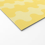 Wavy Stripes Butter Yellow Ogee A-Go-Go Pop Pattern Welcome Mat Gallery Image 2