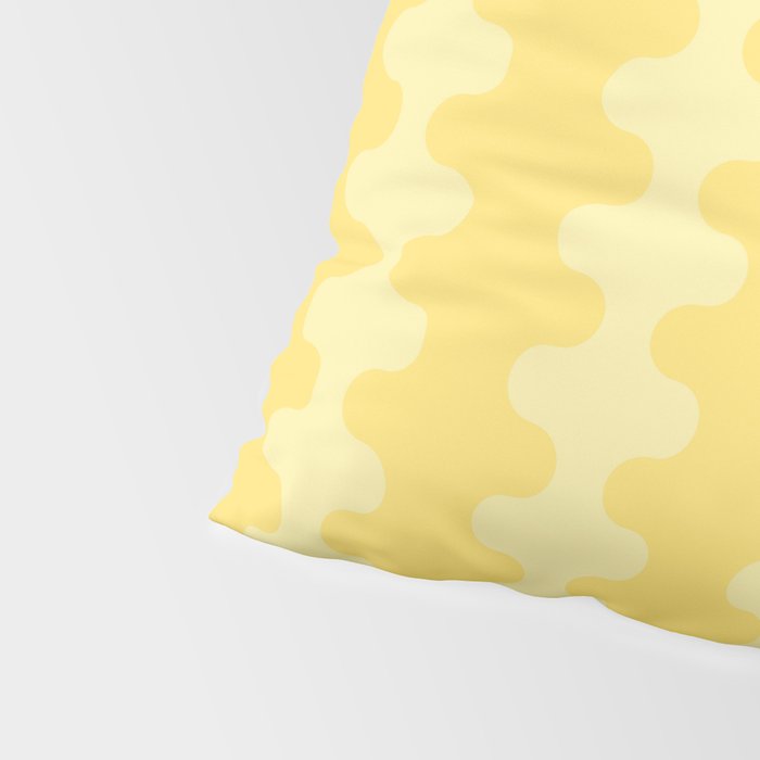 Wavy Stripes Butter Yellow Ogee A-Go-Go Pop Pattern Pillow Sham Gallery Image 4