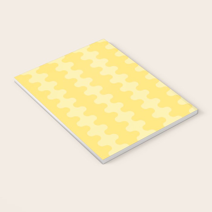 Wavy Stripes Butter Yellow Ogee A-Go-Go Pop Pattern Notebook Gallery Image 3