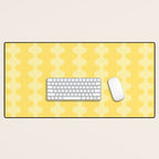 Wavy Stripes Butter Yellow Ogee A-Go-Go Pop Pattern Desk Mat Gallery Image 1