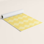 Wavy Stripes Butter Yellow Ogee A-Go-Go Pop Pattern Yoga Mat Gallery Image 2