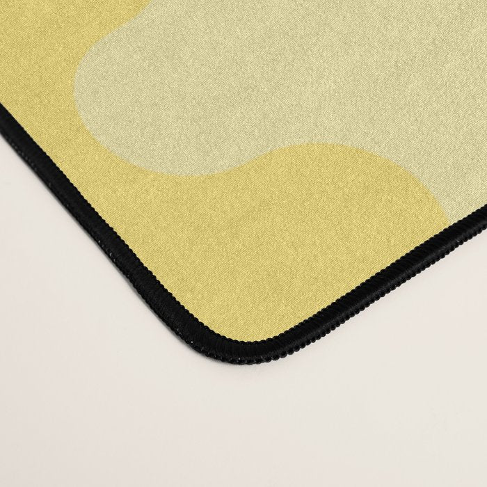 Wavy Stripes Butter Yellow Ogee A-Go-Go Pop Pattern Desk Mat Gallery Image 4