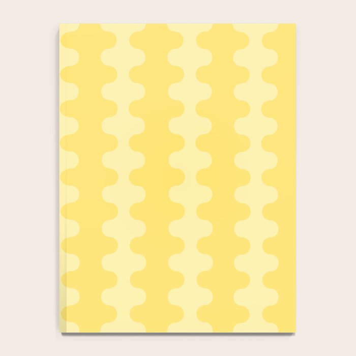 Wavy Stripes Butter Yellow Ogee A-Go-Go Pop Pattern Notebook Gallery Image 4