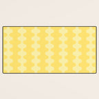 Wavy Stripes Butter Yellow Ogee A-Go-Go Pop Pattern Desk Mat Gallery Image 3