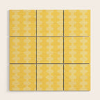 Wavy Stripes Butter Yellow Ogee A-Go-Go Pop Pattern Wood Wall Art Gallery Image 1