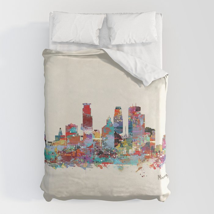 Minneapolis Minnesota skyline Duvet Cover Gallery Image 6