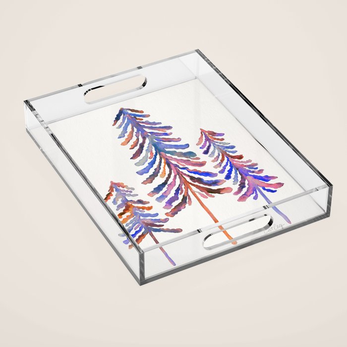 Pine Trees - Vintage Palette Acrylic Tray Gallery Image 1