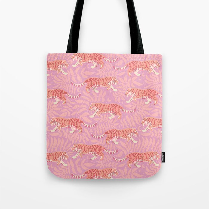 Tigers - pink pastel Tote Bag Gallery Image 1