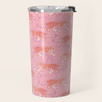 Tigers - pink pastel Travel Mug Gallery Image 2