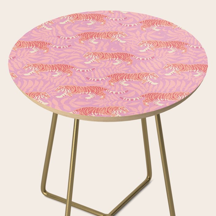 Tigers - pink pastel Side Table Gallery Image 2
