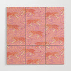 Tigers - pink pastel Wood Wall Art Gallery Image 1