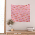 Tigers - pink pastel Wall Tapestry Gallery Image 2