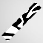 Retro Liquid Swirl Abstract Pattern Square Black and White Table Runner Gallery Image 3