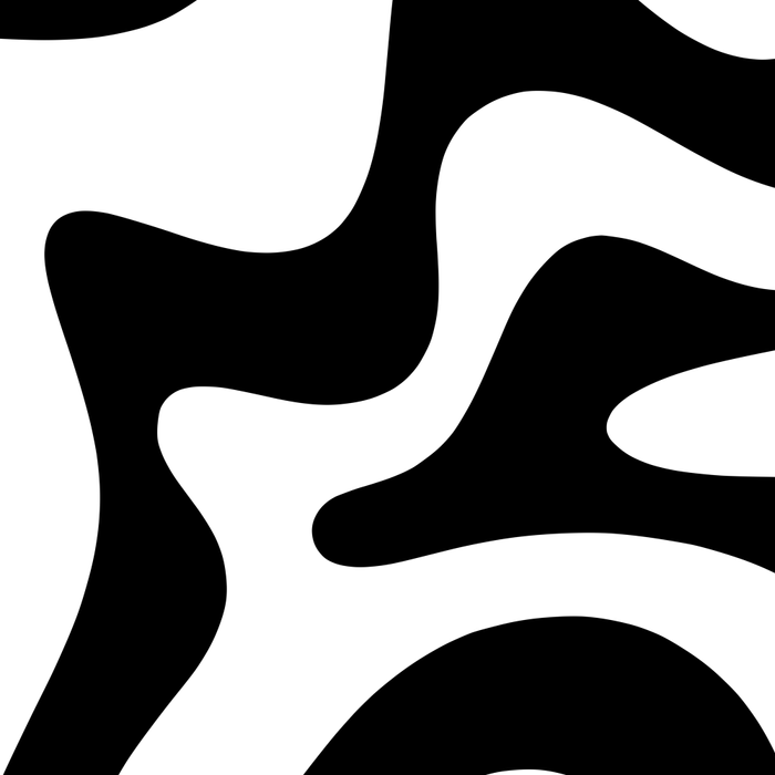 Retro Liquid Swirl Abstract Pattern Square Black and White Coffee Mug Gallery Image 2