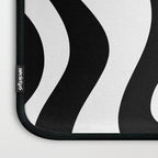 Retro Liquid Swirl Abstract Pattern Square Black and White Laptop Sleeve Gallery Image 3