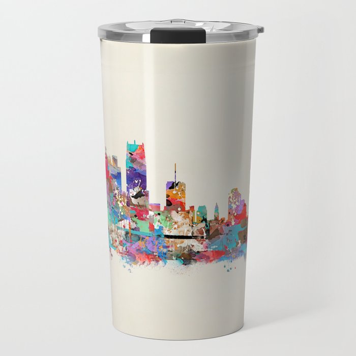 detroit michigan skyline Travel Mug Gallery Image 1