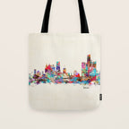 detroit michigan skyline Tote Bag Gallery Image 1